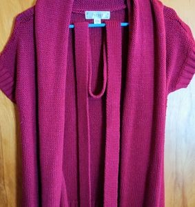 Short sleeve cardigan sweater